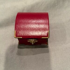 Red Jewelry Box with Gold Accents